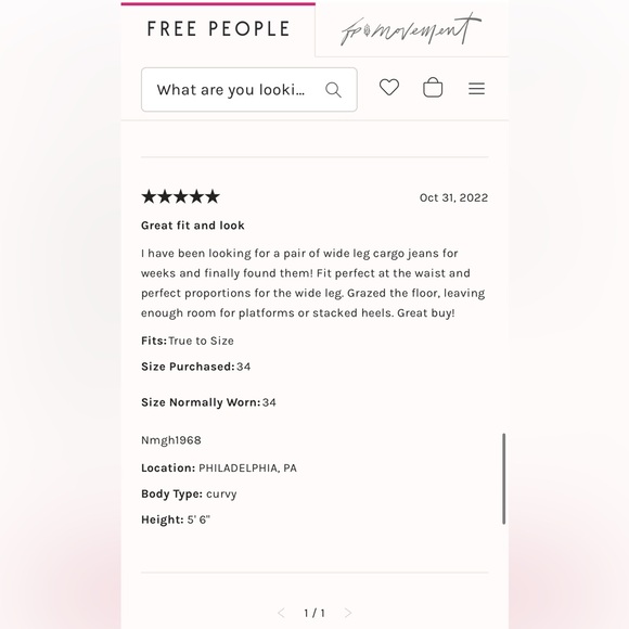 Free People Ragged Priest Wide Leg Combat Jean - Picture 12 of 12